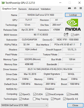 GPU-Zの結果