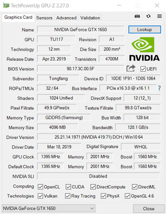 GPU-Zの結果