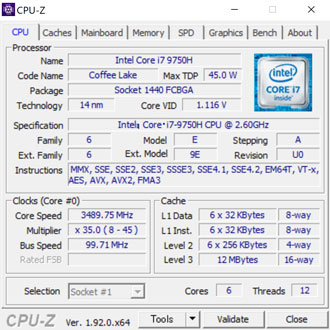 CPU-Zの結果
