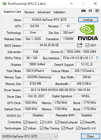 Core i7-12700KとRTX 3070のベンチマーク｜DDR4-3200メモリ使用 