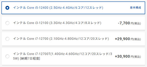 CPUのカスタマイズ