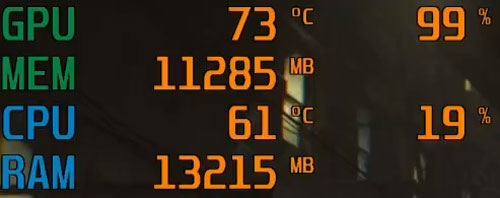 ゲーム中の温度